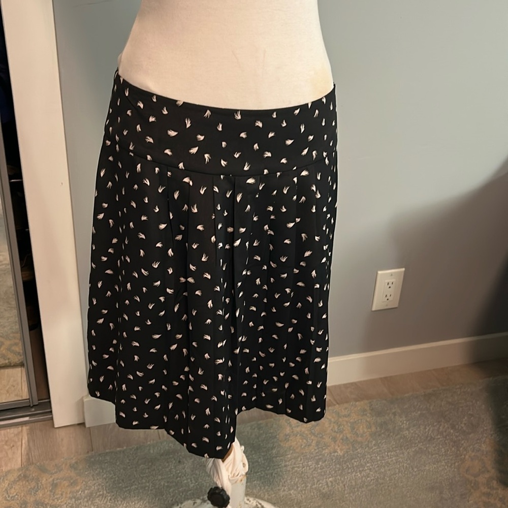 Ann Taylor Loft Black Pleated Skirt